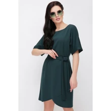 Платье FashionUp PL-1619C 52 зеленое повседневное до середины бедра: Состав Вискоза, Эластан