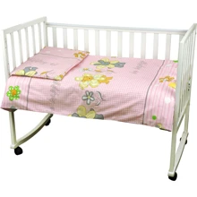 Набор для детской кроватки Руно "Младенец" 60x120 бязь (932.02_(Рожевий) бі-хеппі): Тип постельный комплект