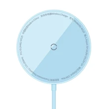 Зарядний пристрій Baseus Wireless Charger MagSafe Simple Mini3 Magnetic 15W Blue (CCJJ040303) для iPhone 16 I 15 I 14 I 13 I 12 series: Особливості MagSafe