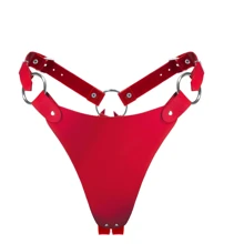 Трусики из натуральной кожи Feral Feelings - String Bikini Red: Для кого Для женщин