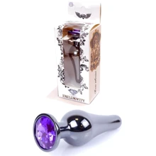 Анальна пробка із кристалом BOSS of TOYS Boss Series - Jewellery Dark Silver BUTT PLUG Purple, BS6400061: Для кого унісекс