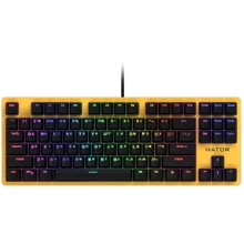 Клавіатура HATOR Rockfall 2 Mecha TKL Yellow (HTK-722): Підключення проводное