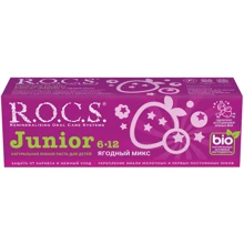 Зубная паста R.O.C.S. Junior Ягодный микс 74 гр (4607034474355): Назначение Укрепление эмали, Очищение