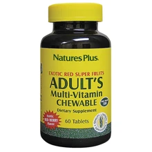 Natures Plus Adults Multi-Vitamin Chewable 60 tabs Мультівітаміни для дорослих, смак ягід: Тип мультивітаміни
