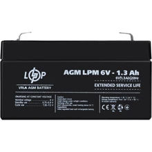 Аккумуляторная батарея LogicPower LPM 6V 1.3 Ah, AGM (4157): Тип AGM