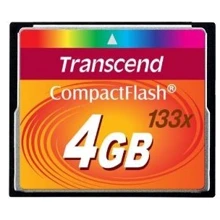 Карта памяти Transcend 4GB CompactFlash 133X (TS4GCF133): Тип карты Compact Flash