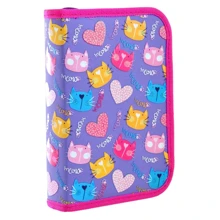 Пенал твердый одинарный с двумя клапанами YES HP-04 "Loving Cats" (532556): Год выпуска коллекции 2019