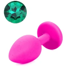 Силиконовая анальная пробка с кристаллом Silicon Pink 02 ( размер S ), SKN-SIL-PINK 02: Для кого Унисекс