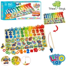 Багатофункціональна досточка Tree Toys дерев'яна 6 в 1 (MD 1949): Тип сортер