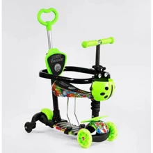 Детский самокат 5 в 1 Best Scooter LS-40203 Зеленый: Количество колес 3