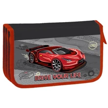 Пенал Kidis Drive 3 отделения серый (14042): Год выпуска коллекции 2022