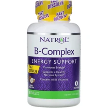 Natrol B-Complex, Fast Dissolve, Coconut Natural Flavor, 90 Tablets (NTL-06331): Тип вітамін B
