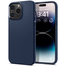 Чехол для iPhone Spigen Liquid Air Navy Blue (ACS04958) for iPhone 14 Pro: Цвет синий