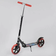 Самокат двухколесный Best Scooter с PU колесами и резиновыми грипсами Black/Red (87726): Количество колес 2