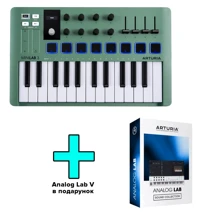 MIDI-клавіатура Arturia MiniLab 3 Mint Edition + Arturia Analog Lab V: Механика Полувзвешенная