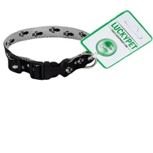 Ошейник капроновый Lucky Pet Лапки 1.6x26-36 см черный (4820224219066): Производитель Lucky Pet
