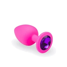 Анальний корок CRYSTAL Pink Silicone Amethyst, L: Для кого унісекс