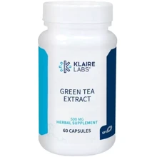Klaire Labs Green Tea Extract 500 mg Зеленый чай 60 вегетарианских капсул: Вид Неферментные