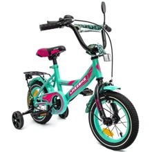 Велосипед детский 2-х колесный 12'' 211204 Like2bike Sky, бирюзовый, рама сталь, со звонком: Тип 2х колесный велосипед