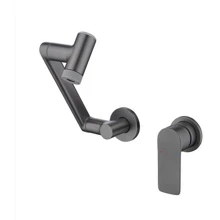 Смеситель настенный Lefton Single-Handle Wall Mount Bathroom Faucet with Temperature Display-BFWM2401 Grey: Назначение Для раковины