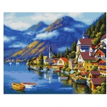 Алмазна мозаїка Brushme Селище в горах 40х50 см (GF5458): Виробник Brushme