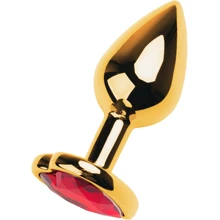 Анальная пробка с кристаллом Metal By Toyfa Gold anal plug ruby: Для кого Унисекс