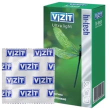 Презервативи латексні VIZIT HI-TECH Ultra light ультратонкі №12: Тип Ультратонкі