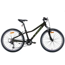 Велосипед 24" Leon JUNIOR AM Vbr 2022 (чорний з хакі (м)): Діаметр коліс, дюймів 24