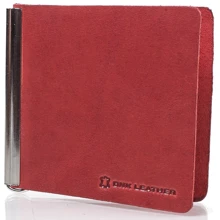 Женский зажим для денег DNK Leather красный (DNK-Spring-clamp-Hcol-H): Пол Женский