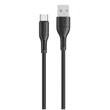Кабель Usams USB Cable to USB-C 1m Black (US-SJ501): Тип USB-C - USB-C