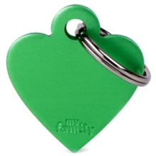 Адреса для тварин My Family BASIC ALUMINUM Серце маленьке, зелене (8055960254330): Виробник My Family