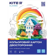 Картон Kite Classic цветной двусторонний А4 10 листов (K-255): undefined undefined