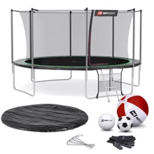 Батут Hop-Sport 14ft black/green чорно-зелений із внутрішньою сіткою 427 см: Виробник Hop-Sport