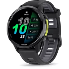 Смарт-годинник Garmin Forerunner 970 Carbon Grey DLC Titanium with Black Case and Black/Translucent Whitestone Band (010-02969-10): Дисплей 1.4" AMOLED (454 x 454)