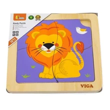 Дерев'яний міні-пазл Viga Toys Лев, 4 ел. (51316): Тип пазл
