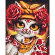 Картина по номерам Brushme Кошка роза ©Марианна Пащук 40x50 см (BS53351): Производитель Brushme