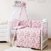 Постельный комплект 8 эл. Twins Premium Glamour 4029-TGN-08, Ноченька, розовый: Тип постельный комплект
