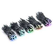 Гирлянда Smart LED Twinkly Pro Curtain RGB 250 AWG22 IP65 черный: Тип Бахрома