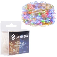 Гирлянда на батарейках Springos 1.9 м 20 LED CL0008 Mix: Тип Линейная