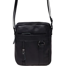 Мужская сумка через плечо Borsa Leather черная (K11169a-black): Пол Мужской