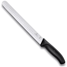 Нож для нарезания Victorinox SwissClassic Slicing 25см черный (6.8223.25): Лезвие Нержавеющая сталь