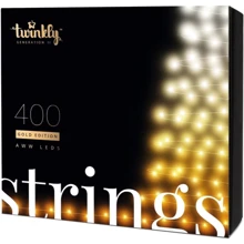 Гирлянда Smart LED Twinkly Strings AWW 400 Gen II IP44 длина 32м кабель черный: Тип Линейная