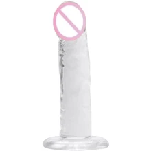 Прозрачный фаллоимитатор и насадка для страпона Alive Jelly Dildo Speedy: Назначение Вагинальные