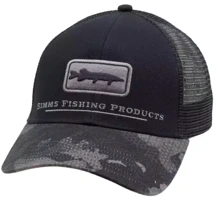 Мужская бейcболка Simms Musky Icon Trucker Hex Flo черная (13035-008-00): Производитель Simms