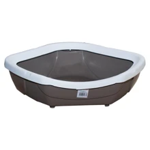 Туалет для котів MPS Corner кутовий 52x59.5x44.5 см сірий: Вид закритий