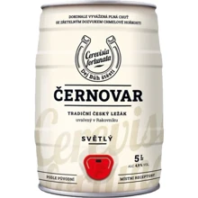 Пиво Cernovar Svetle светлое фильтрованное 4.9% 5 л (PLS_8594053490588): Объем, л 5