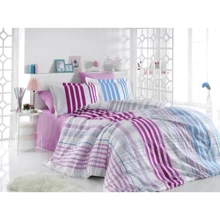 Комплект постільної білизни Hobby Poplin Street Stripe поплін євро фуксія (30517_2,0): Матеріал поплин