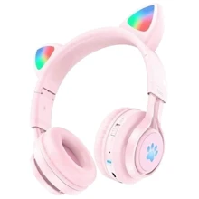 Навушники Hoco W39 Cute Cat Ear Pink: Тип конструкції накладні