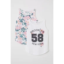 Майка H & M 6270938 134-140 см біла (2 шт.): Тип майки