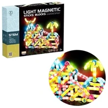 Конструктор Mic Light Magnetic Sticks blocks 10 в коробке (8909): Количество деталей, шт. 128